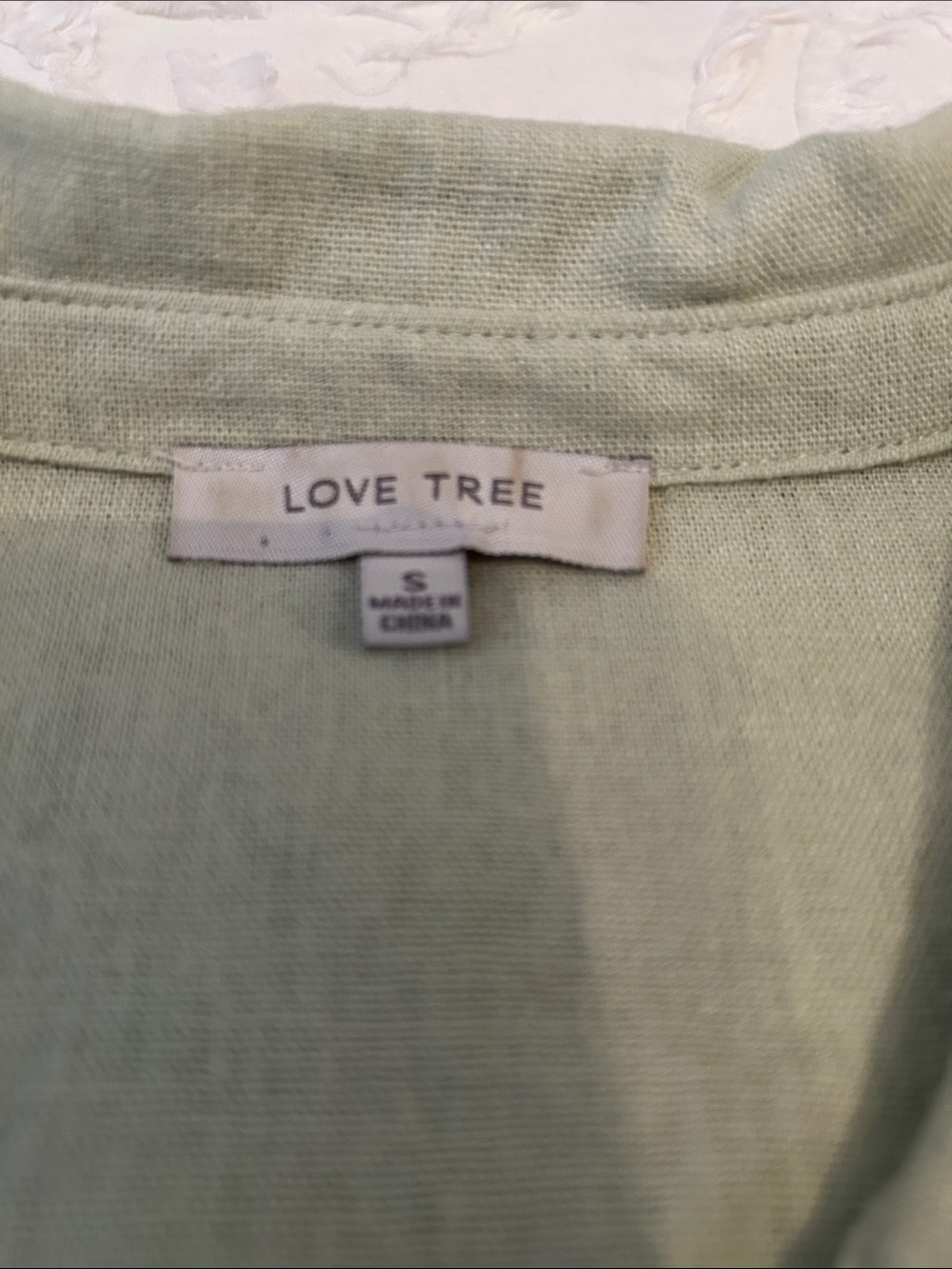 Love Tree Pale Sage Lightweight Top - Picture 6 of 7